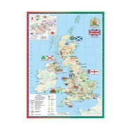 Географическая карта Великобритании на английском языке