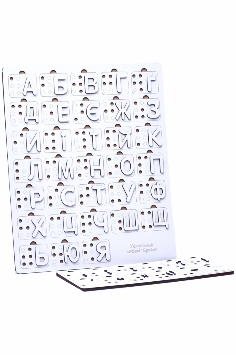 Украинская азбука для незрячих (шрифт Брайля)
