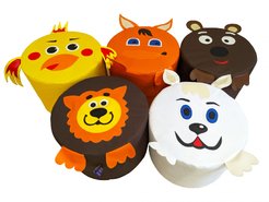 Набор пуфиков Зверята