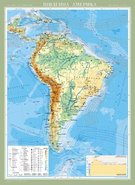 Южная Америка. Физическая карта