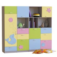 Стенка для игрушек и учебников Морская