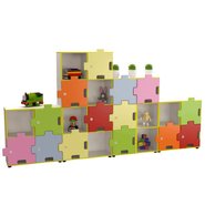Стенка детская для игрушек Пазлы