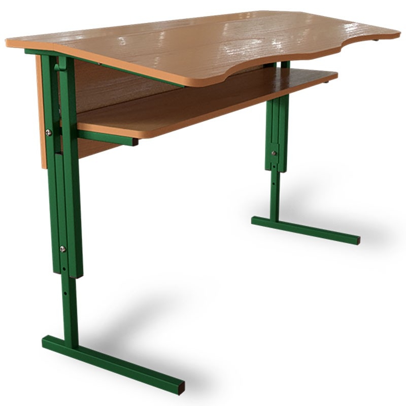 Комплект стол ученический 2-местный с полкой антисколиозный, №4-6 + стул №4-6