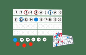 Набор для изучения количественного и порядкового счета (демонстрационный и раздаточный на 30 учеников)