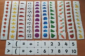 Касса цифр и счетного материала на магнитном креплении